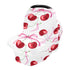 Burbuja Car Seat Cover for Baby, Cherries with Bow Car Seat Canopy Nursing Cover for Breastfeeding, Multi-use