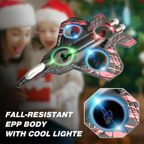 8-16, 360 8-12, Foam Remote Control Airplanes, RC Planes with Light, RC Airplane Fighter Jet for Kids Adults Flip