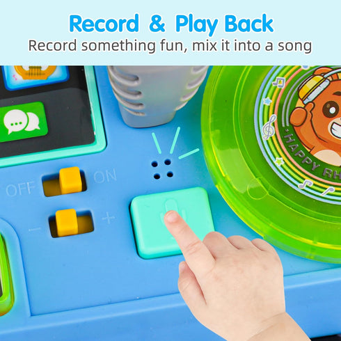1-3, 6-9-12-18 1 Baby DJ Table for Toddlers Baby Musical Piano Toys Months Toddler Activity Learning DJ Mixing Table