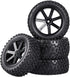 12mm Hex 2.2'' Pre-Glued RC Buggy Wheels and Tires, Out Dia. 3.5'' for 1/10 1/12 1/14 1/16 Off-Road RC Buggy Truck