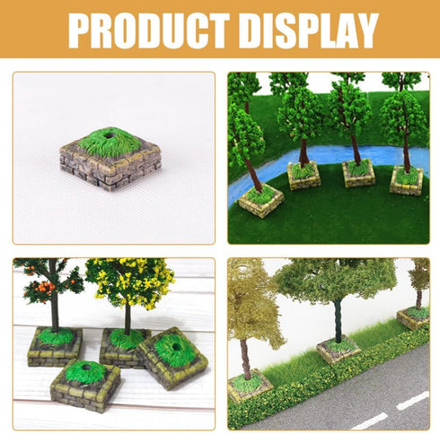 10pcs Miniature Trees and Model Trees Base for Diorama, Fake Trees for DIY Micro Landscape Sand Table