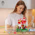 Set, 645PCS 14+ Vziimo Mushroom House Building Creative Mushroom Flower House Model Kits with Dust Cover, Micro Bricks