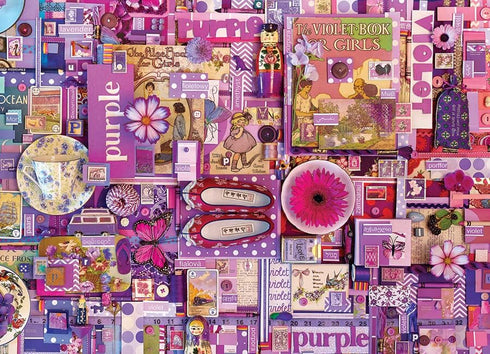 Cobble Hill 1000 Piece Puzzle - Purple, Sample Poster Included