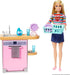 Barbie Furniture & Accessories Set, 10+ Pieces for Kitchen, Includes Dishwasher with Working Door & Sliding Rack