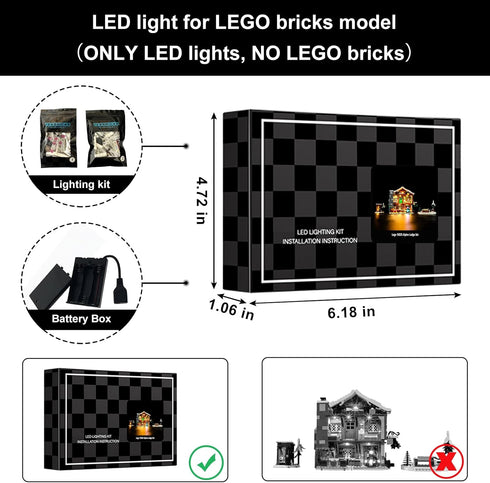 Vaodest LED Light for Lego 10325 Alpine Lodge Set,Design and Configuration Compatible with Model 10325(LED Light Only, Not Building Block Kit)