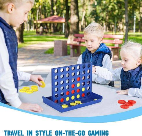 4 in a Row Connect Game Travel Board Game, Medium Size 9.4 inch x 6.8 inch
