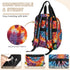 Shoblo Backpack Tie Dye Diaper Bag for Travel, Waterproof Diaper Bag with Insulated Bottle Pockets & USB Port, Large