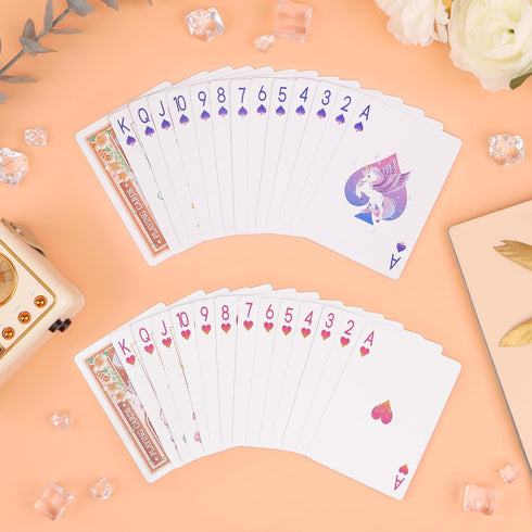 Wkchxd 12 Pack, Set Playing Cards Unicorn Playing Cards, Deck of Cards, Standard Themed Poker Cards for Card