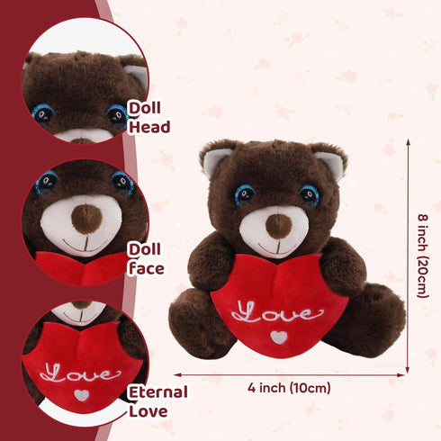 Sew Butiful Plush Bear - Birthday Gift - for Couples or Kids - for Him - for Her - Amor - Te Amo - I Love You - Teddy