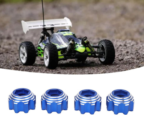 VBESTLIFE RC Wheel Hex Adapters, Aluminum Alloy 8x32 to 17mm for 8x32 3.8in Wheels Electric Car Truck (Blue)