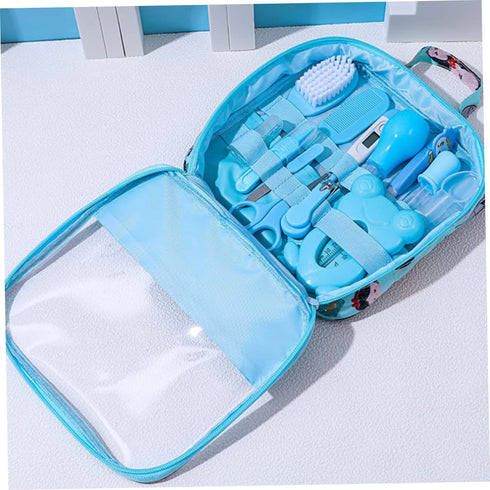 Pineeseatile Set 13 PCS/Set, Baby Grooming Kit, Baby Healthcare and Grooming Kit Nasal Aspirator Nail Clipper Hairbrush