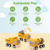 Set Set PlanToys Highway Maintenance Wooden Montessori Vehicle and Imaginative Play | Creativity, Language and Social