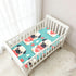 Bseiialft 52 28 Pug Puppy Hearts Teal Crib Sheets for Boys Girls Soft and Breathable Cotton Baby Sheets for Standard