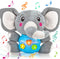 Aitbay Plush Elephant Music Baby Toys for 0 to 6 Months, Cute Stuffed Animal Light Up Baby Toys for Newborns and