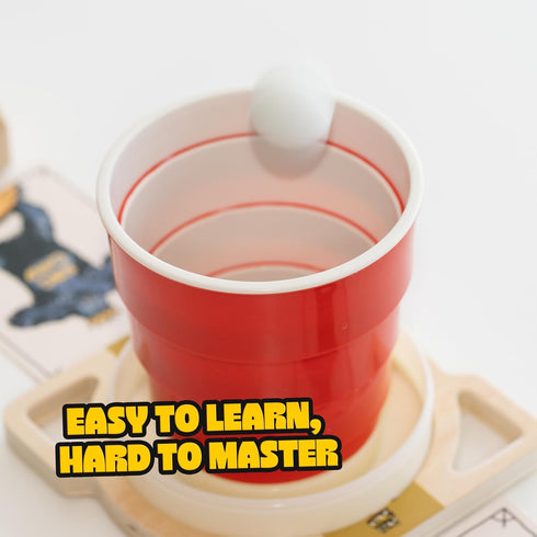 1-4 King Pong Original Shot-Making Tabletop Game for Kids, Teens & Adults | Players | Skill-Based Gameplay | Many Ways