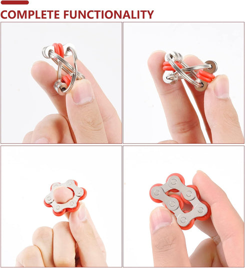 Marble Mesh Fidget Toys Set, 8 Pcs Sensory Fidget Toys for Adults, Anti-Stress Toys for Teens Boys & Girls