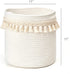 Closet 11"x11" Mkono Macrame Decorative Cotton Rope Basket Boho Nursery Decor Small Cute Woven Tassel Storage Bins