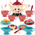 ArtCreativity 19-Piece Musical Tea Set for Girls - Toddler Tea Party Set with Motion-Activated Sound, Music, Lights