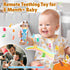 WeeHomm 3 6 Baby Remote Control Toy, Remote Teether for Baby with Realistic Light and Sounds - Languages (English