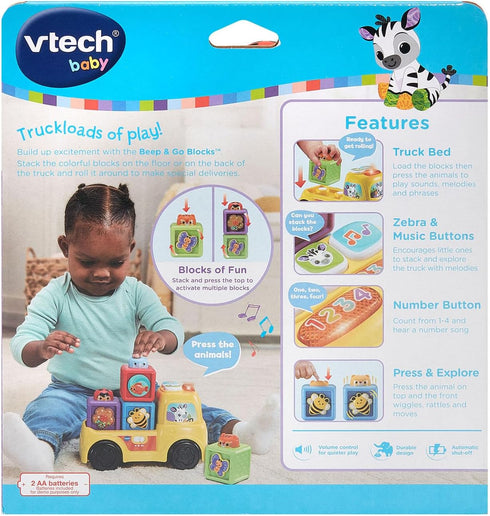 VTech Beep and Go Interactive Block Truck