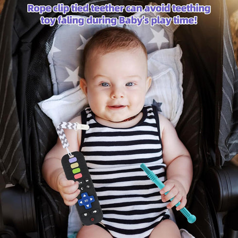 Teething Toys for Babies 0-18 Months - BPA Free Teething Sticks and Remote Teether for Infants