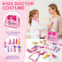 Set 3-5 Sets 22Pcs Playset 3 4 5 6 Doctor Costume for Kids - Dr Medical Pretend Play Toys for Girls - Doctors Kit