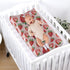 Cute Red Strawberry Print Diaper Changing Pad Covers - Soft Cozy Breathable Sheets for Baby Boys and Girls, 32"x16"