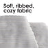 Gray Ribbed Minky Boppy Changing Pad Cover for Ultimate Comfort