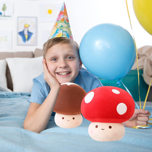 Large Mushroom Plush Toy - Stuffed Animal Hugging Throw Pillow for Birthday or Valentine Gift