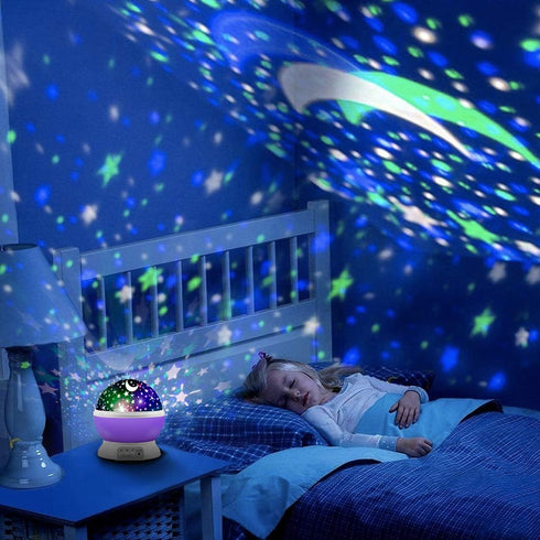 MOKOQI Star Projector Night Lights for Kids, Purple Projection Lamp for 1-14 Year Olds, Glow in The Dark Stars