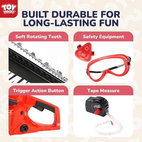 Set Set 3 4 5 6 7 8 TOY Life Toy Chainsaw Kids Tool with Gloves Toddler Pretend Play Construction Tool Electric