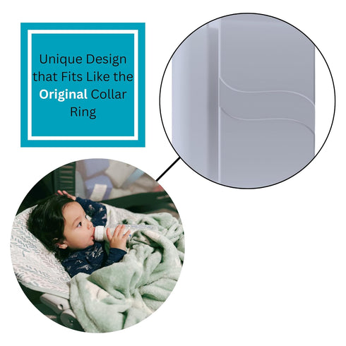 Dr. Brown's Replacement Baby Bottle Nipple Ring Collars for Narrow Bottles 4oz & 8oz, Pack of 6, BPA Free