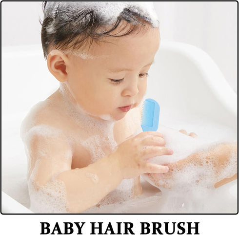 Set 5pcs Toddmomy Scalp Comb and Soft Hairbrush for Newborns, Cradle Cap Massage Brush with Gentle Bristles
