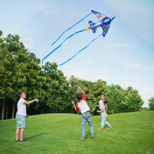 SGftre Airplane Kite for Kids and Adults, Easy to Fly with Durable Fiberglass Frame, Outdoor Fun Sports Plane Kite