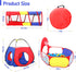 PigPigPen 3 in 1 Kids Play Tent, Pop Up Playhouse with Tunnel and Ball Pit for Indoor/Outdoor Fun