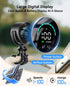 KIMMOO 100 360 Portable Stroller Fan, Speeds Quiet Rechargeable USB Fan with LED Display, Adjustable Safe Clip Fan