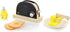 Set| Playset 3 Hape Wooden Black Pop up Toaster Pretend Play Kitchen with Toast, Butter and Honey for Preschoolers Ages