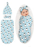 zhedongsj Penguin Swaddle Blanket with Hat and Bow Set, Swaddling Sack Shower Gift,Winter