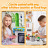 Kids Play Kitchen Toy Accessories Set, Colorful Stainless Steel Pots and Pans, Birthday Gifts for 3+ Girls Boys (Pink)