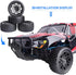 Hobbypark 1/10 Scale Off Road Buggy Tires & Wheel Rims Set (4-Pack) with 12mm Hex Hubs and Foam Inserts