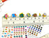 Fish007 - 6 Sheets of Fish Scrapbook Stickers, Small Reflective Fish Stickers for Kids - 4 X 5.25"/sheet (Clownfish,