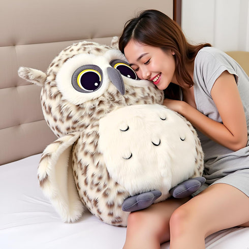 19.7 Inch Ryttir Chubby Giant Owl Stuffed Animal, Adventure Stuffed Owl Plush Toy, Brave Boy's and Girl's Room