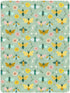 miaozhen 1 Pack 52x28 Cotton Baby Crib Sheets for Boys Girls Ultra Soft Funny Grassland Insect Spring Green Playard
