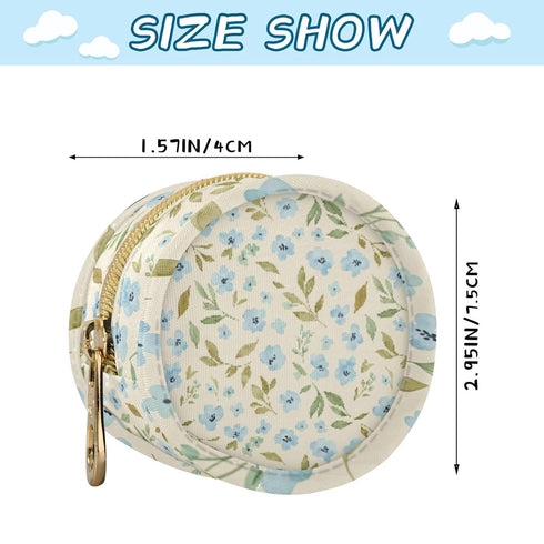 PYBUG Wildflowers Round Pacifier Storage Case, Polyester & TPU Lined with Hook Buckle, Pacifier Container Box for Baby