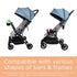 liuliuby Universal Stroller Snack Tray Attachment | Stroller Cup Holder Attachment Universal Snack Tray for Stroller