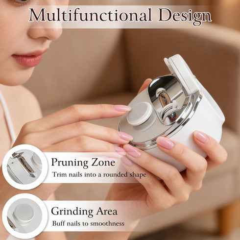 generic 5 1 Trimmer in Automatic Electric Nail Clipper for Seniors Upgraded Adjustable Blade Opening Electric Nail