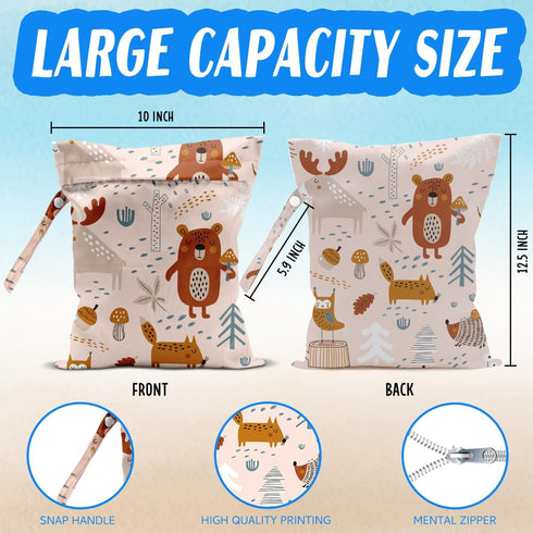 HDHBP Wet Bag for Baby Swimsuit Dirty Clothes Diaper Yoga Gym, Wet Dry Bag, Beach Vacation Essential for Travel Poor