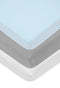 American Baby Company 100% Natural Cotton Jersey Knit 18" x 36" Cradle/Bassinet Sheet - Fitted, Blue/Gray/White