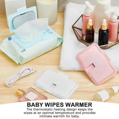 LNQ LUNIQI Baby Wipes Warmer Travel Wipes Warmer Portable Thermostat Reusable Wipes Heater for Home Car Travel White