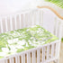 SyXIOP 28" 52" Fluorescent Green Floral Leaf Kids Cooling Baby Crib Mattress Cover x Breathable Crib Padding